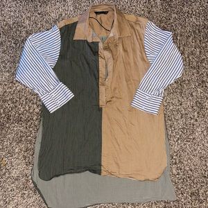 Zara collared button up dress.